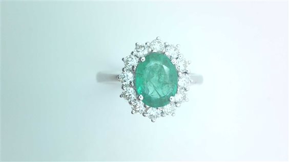 Anello Sommer Gioielli Donna KATE in Oro bianco Smeraldo 1.10 Ct SME_BRILL - SME_BRILL